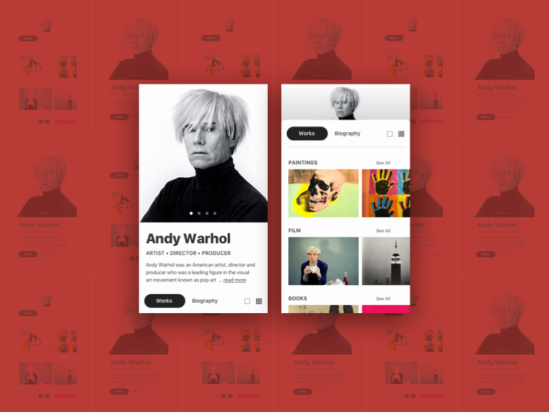User Profile - Daily UI mobile user profile artist art pop ui daily