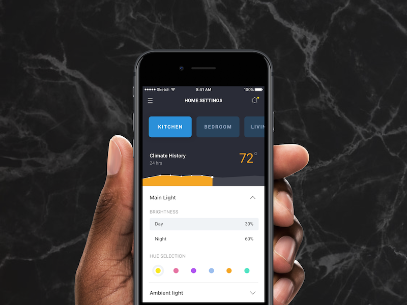 Smart Home - Settings UI ui daily smart mobile ios house home controls application