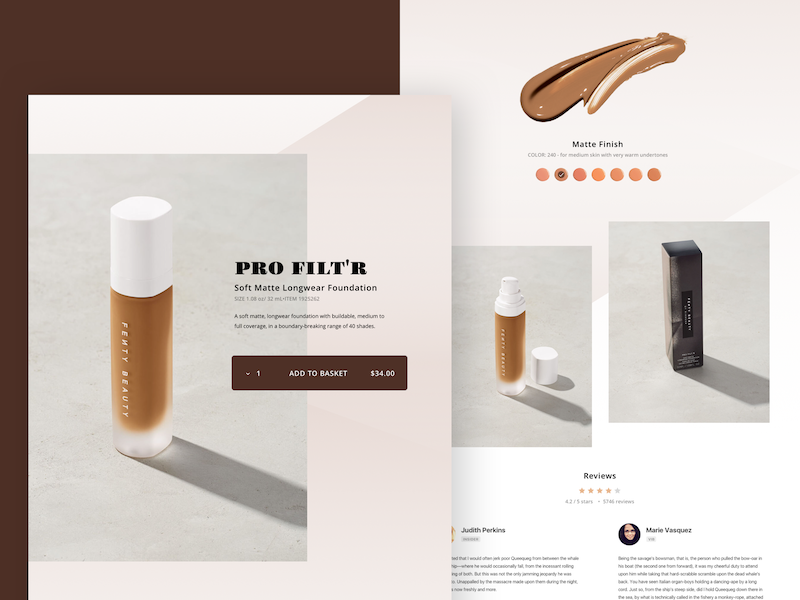 E-commerce beauty shop design ux ui store shop product web beauty ecommerce