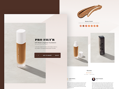 E-commerce beauty shop design