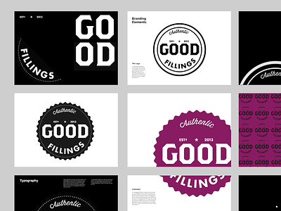 Brand Exploration: Good Fillings branding design flat logo typography