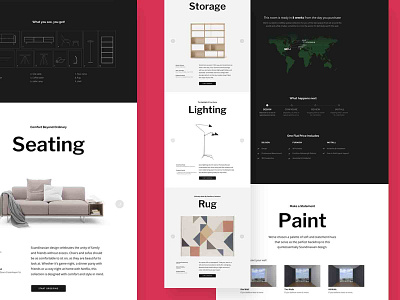 Sheltah interior decorating website branding design ecommerce app flat furniture home interior design minimal typogaphy typography ui web