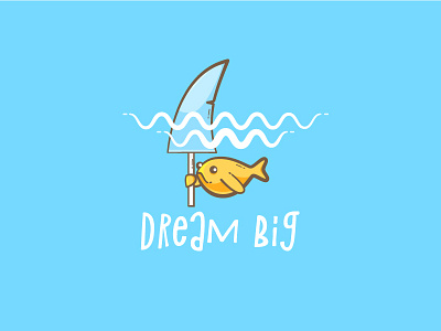 Dream big dreams fish gold fish shark