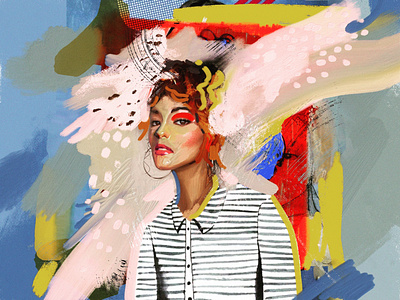 Portrait de Femme abstract abstract art adobe adobefresco art collageart color design digitalart illustration
