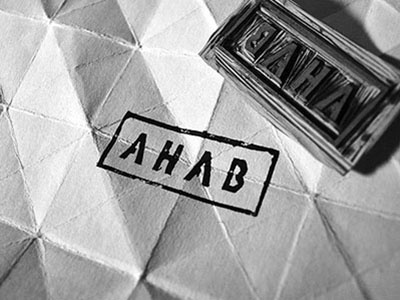 Ahab linocut logo