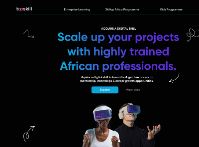 TopSkill Landing Page design landing page school ui