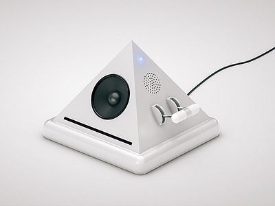 Speaker Pyramid 3d model c4d cinema music render sound speaker