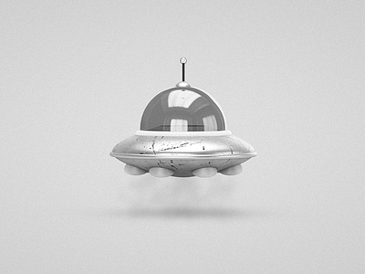 UFO 3d c4d cinema model render texture