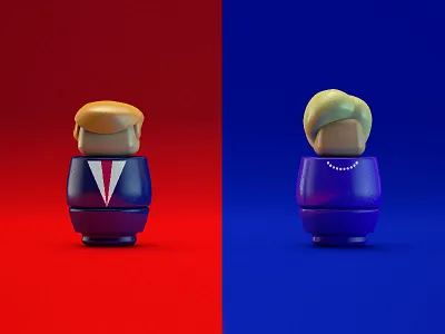 Play Nice 3d c4d cinema clinton design hillary octane politics product toys trump