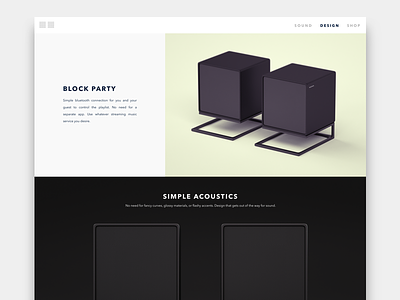 Block Party Speaker (Concept) 3d c4d cinema landing page model octane product design speaker ui website