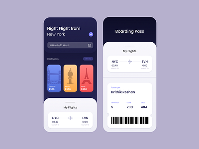 Flight Boarding App UI airline airline app airline boarding app boarding booking booking flight clean design flight app flight book flight ticket app interface minimal ticket app uiux