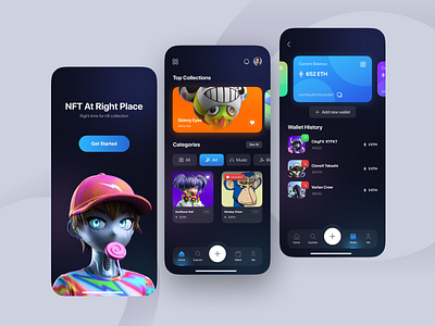 NFT Dark App UI