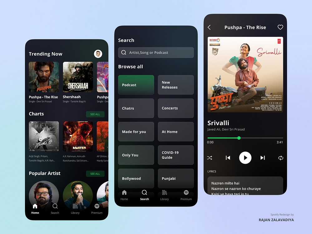 Spotify New Look designs, themes, templates and downloadable graphic