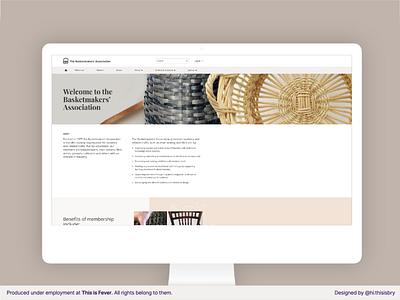 The Basketmakers Association - UI design branding design editorial graphic design typography ui ux