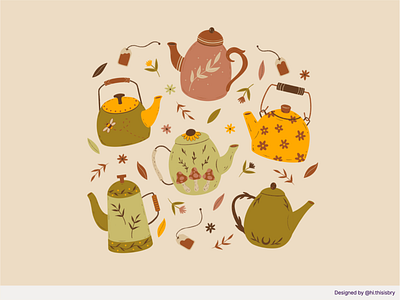 Cottagecore Teapot illustration