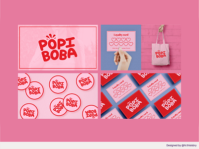 Popi Boba - Bubble tea brand branding design editorial graphic design illustration logo typography vector