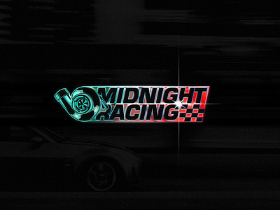 Midnight Racing branding branding design chrome chrome type design icon identity designer identitydesign logo logotype racing racing logo retro typography vector