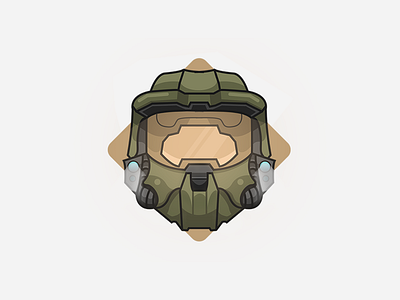 MASTER CHIEF halo helmet illustration vector