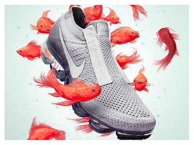 Nike Vapormax Advert advert advertisement design fish flow illustration nike
