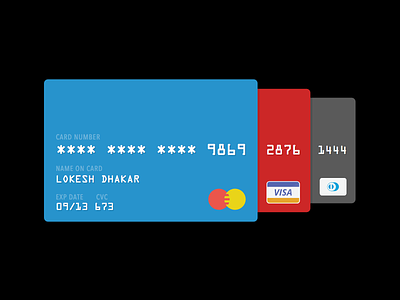 Daily UI 002 - Credit Card Checkout 002 card checkout credit cards daily dailyui ui