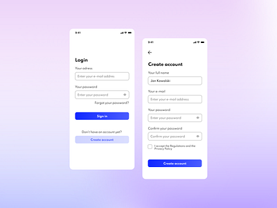 #DailyUI 001 Sign up page app design minimalist ui