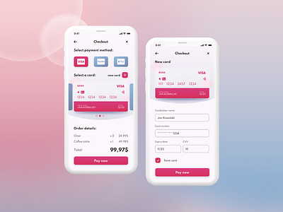 #DailyUI 002 credit card checkout app checkout design glassmorphism minimalist ui