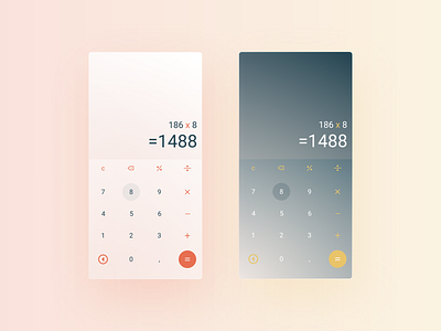 #DailyUI 004 calculator design app aurora calculator design ui