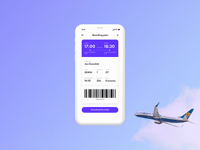 #DailyUI024 Boarding Pass app design boardingpass dailyuichallenge