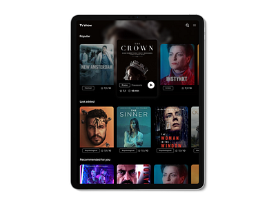 #DailyUI 025 TV app dailyuichallenge ipad app tv app tv show