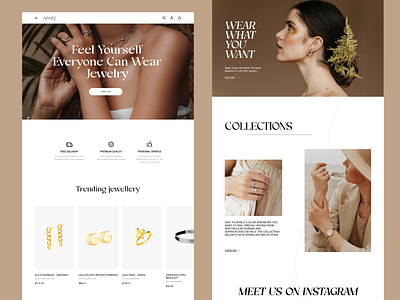 Jewelery Website | Redesign Apart branding clean collection fashion graphic design jewelery jewellery jewelry design landing page minimal photography product product page shop typography ui ui ux ux web design woman