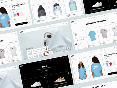 STREATSHOP | Streetwear Design clean design fashion graphic design landing page lifestyle minimal minimalist online shop shop street streetwear style ui uidesign uiux urban ux wear web design