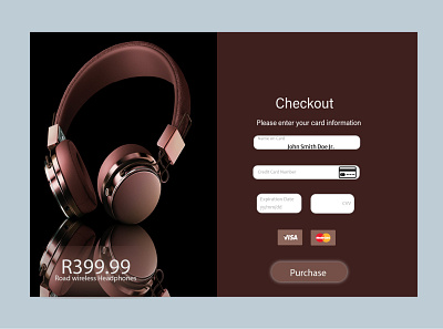 Credit Card Checkout form design illustration ui ux