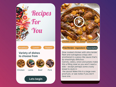 Daily UI Challenge #40 daily ui challenge 40 design illustration recipe ui ux