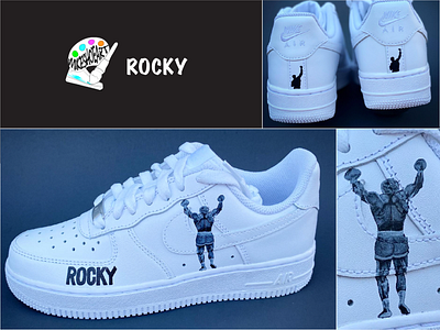 ROCKY branding custom made custom shoes custom sneakers design illustration logo shoe art shoe artist ui