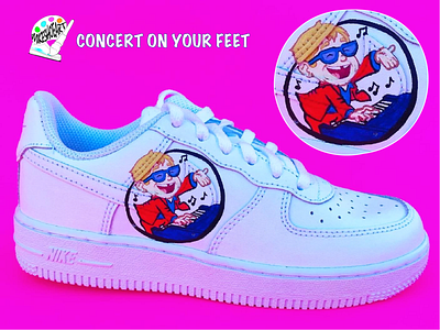 CONCERT ON YOUR FEET branding custom made custom shoes custom sneakers design designer graphic design illustration illustrator logo shoe art shoe design shoe designer ui