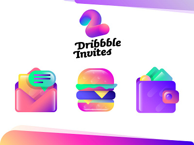 2x Dribbble Invites + Some Icons