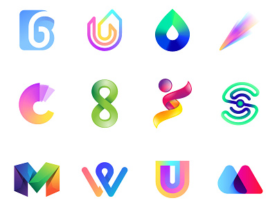 Logo Folio / Collection / Volume - Gradients Marks