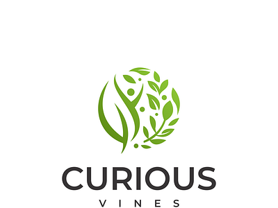 curious vines leaf logo