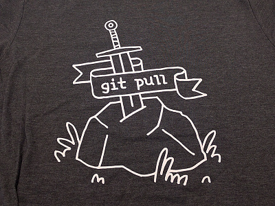 git pull stone/excalibur excalibur git illustration pull shirt stone sword