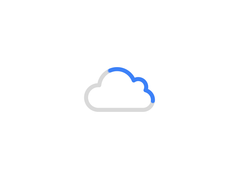 Simple cloud 'Loading' animation by Calum Clark on Dribbble