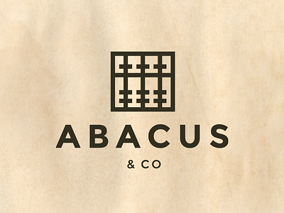 Abacus & Co. (logo for a joke startup) abacus aged artisan fake logo math minimalist