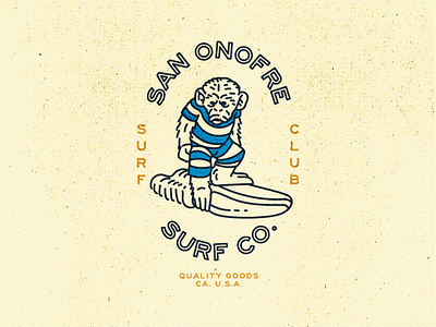 Surf Monkey artwork badge design beach design graphic design illustration illustrator modern spot illustration surfing t shirt t shirt design vector vintage badge