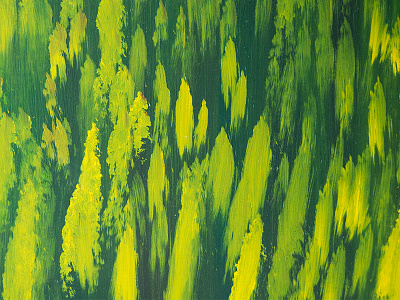 Treeside abstract acrylic green landscape light nature paint painting trees yellow