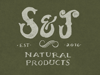 S&J Natural Products handdrawn handtype pencil texture typography