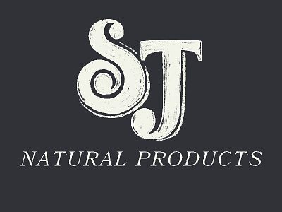 S&J Natural Products handdrawn handtype pencil texture typography