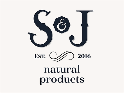 S&J Round 3 classic fancy flourish j logo natural s type vector