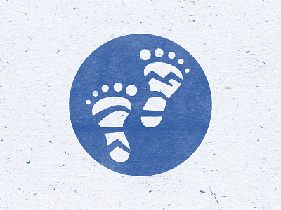 Feet blue feet foot footprint logo mountains