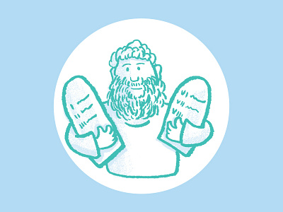 Moses character infographic line drawing moses spot illustration subtle shading