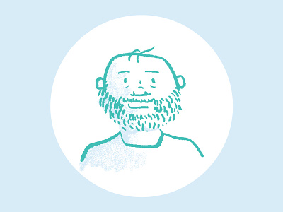 Ezra balding beard cartoon ezra old man portrait sketch texture