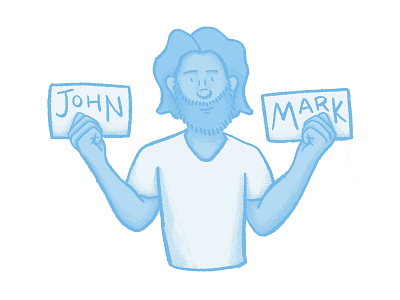 John Mark drawing john mark name nametag shading sketch texture